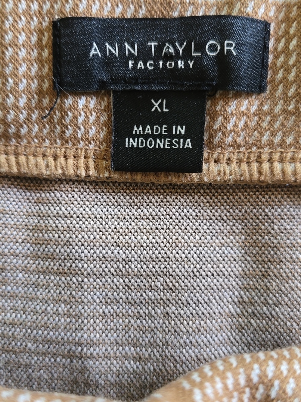 Ann Taylor Tan and Cream Plaid Midi Skirt - Picture 4 of 5